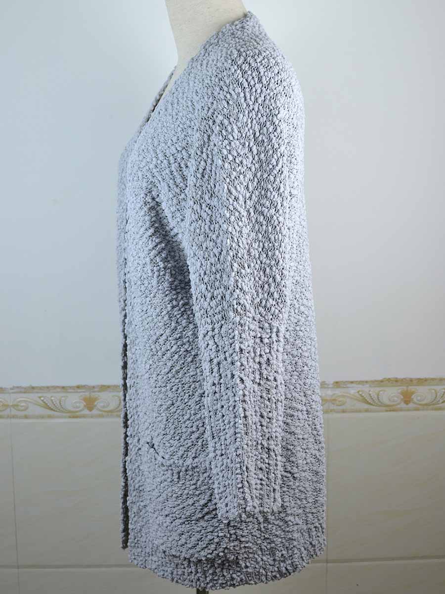 Stunncal Casual Daily Solid Cardigan Cardigan Collar Tops(5 colors)