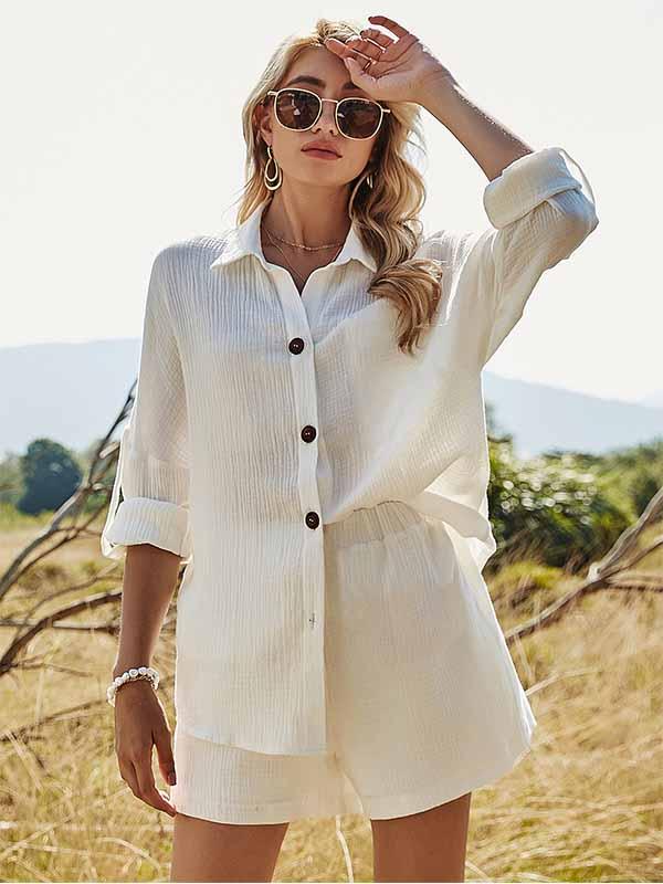 Stunncal Comfy White Two Sets