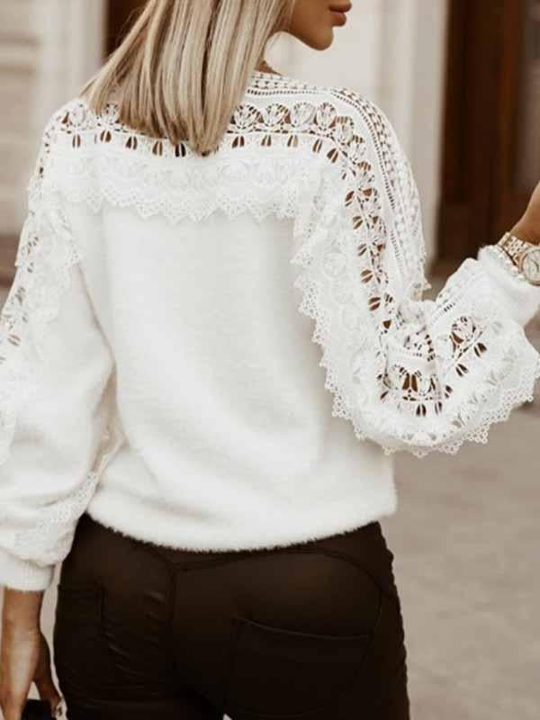 Stunncal Round Neck Cutout Sweater