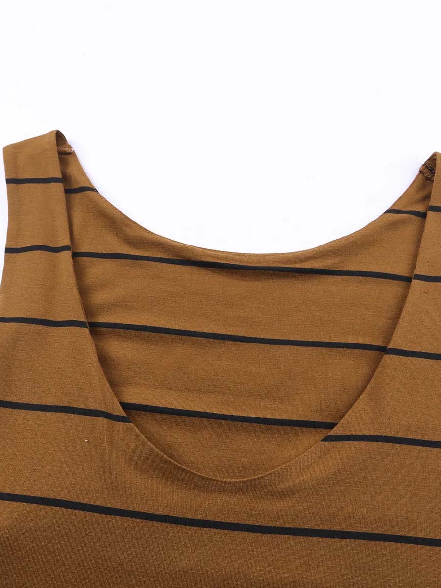 Stunncal Sleeveless Split Dress(6 Colors)