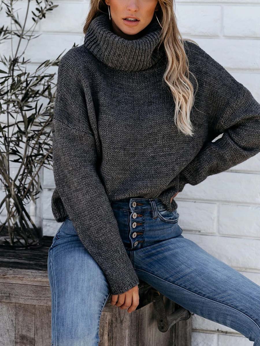 Stunncal Love-Back Turtleneck Sweater