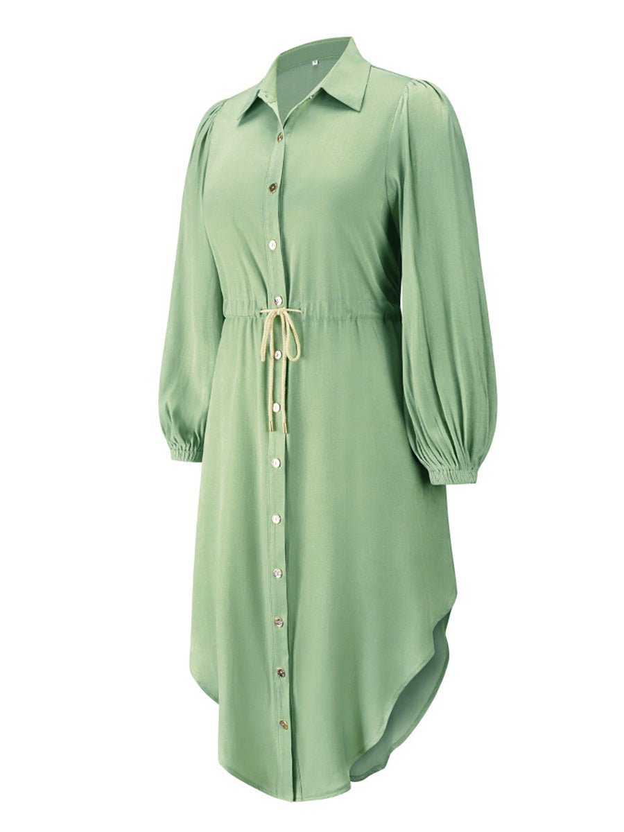 Stunncal Long-Sleeved Waist-Skimming Dresses
