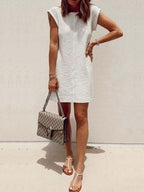 Stunncal Solid Color Mini Dress