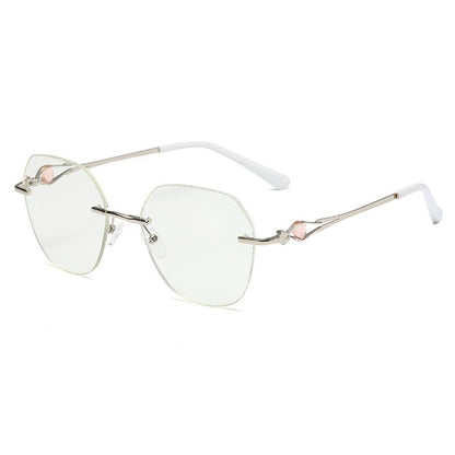 🌟WOMEN'S DIAMOND RIMLESS ANTI-BLUE LIGHT PRESBYOPIA GLASSES