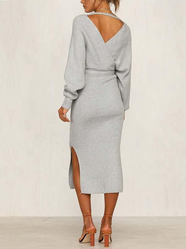 Stunncal V Neck Autumn Dress