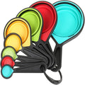 Collapsible Silicone Measuring Cups and Spoons Set 8-Piece