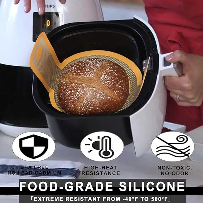 2PCS Silicone Bread Sling Oval and Round for Dutch Oven
