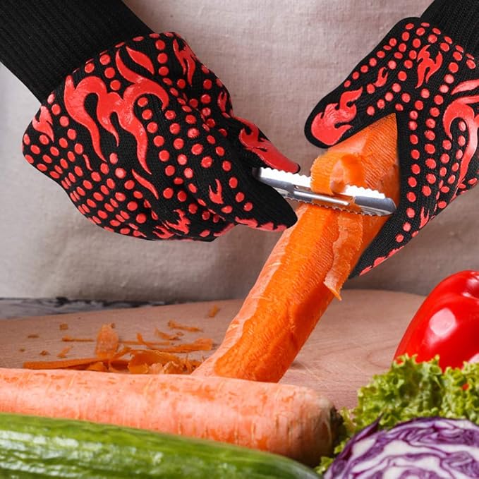 Grilling Gloves Silicone Non-Slip Oven Gloves