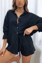 Stunncal Great Trip Button Shorts Suit