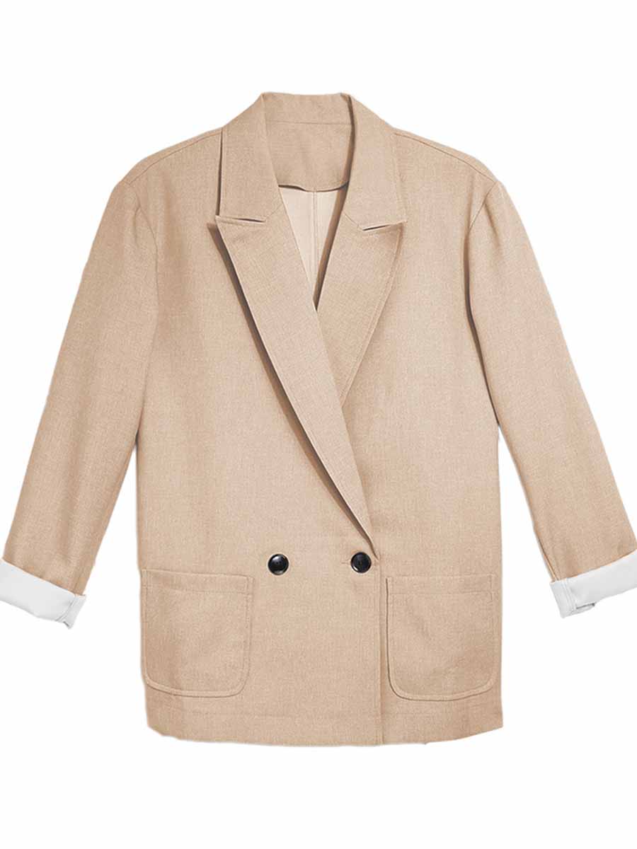 Stunncal Solid Color Slim-Fit Blazer