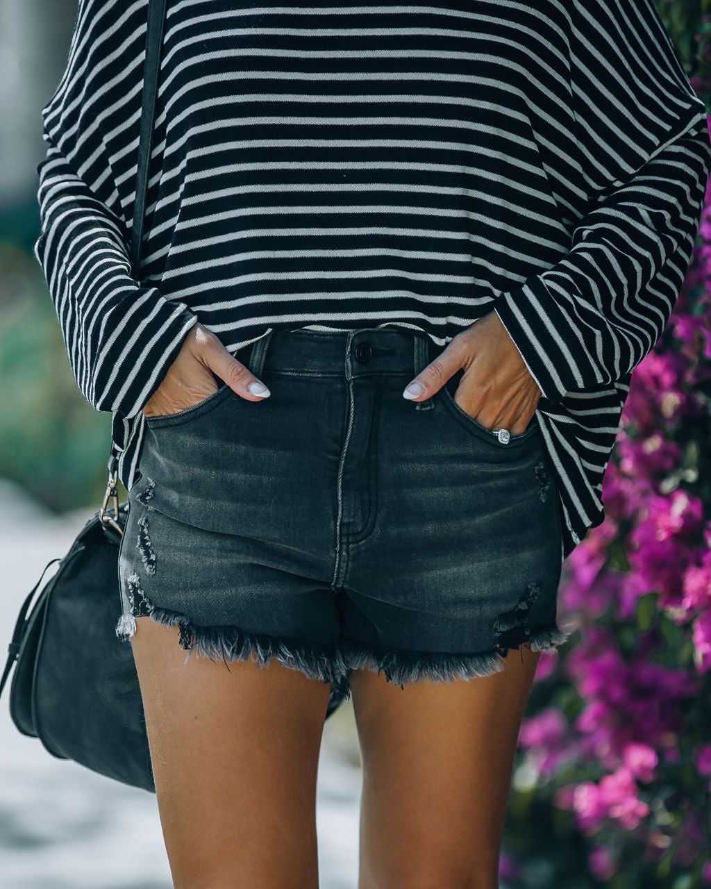 Stunncal Eternity High Rise Distressed Shorts