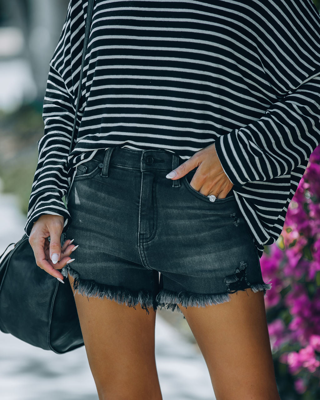 Stunncal Eternity High Rise Distressed Shorts