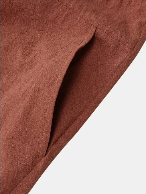Stunncal Solid Color Casual Nine-point Back Pants (8 Color)