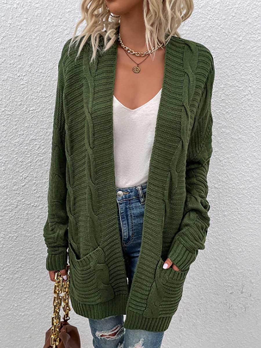 Stunncal Long Knit Twist Cardigan Sweater