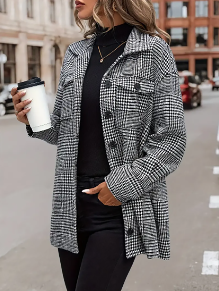 Stunncal Plaid Flap Pocket Jacket
