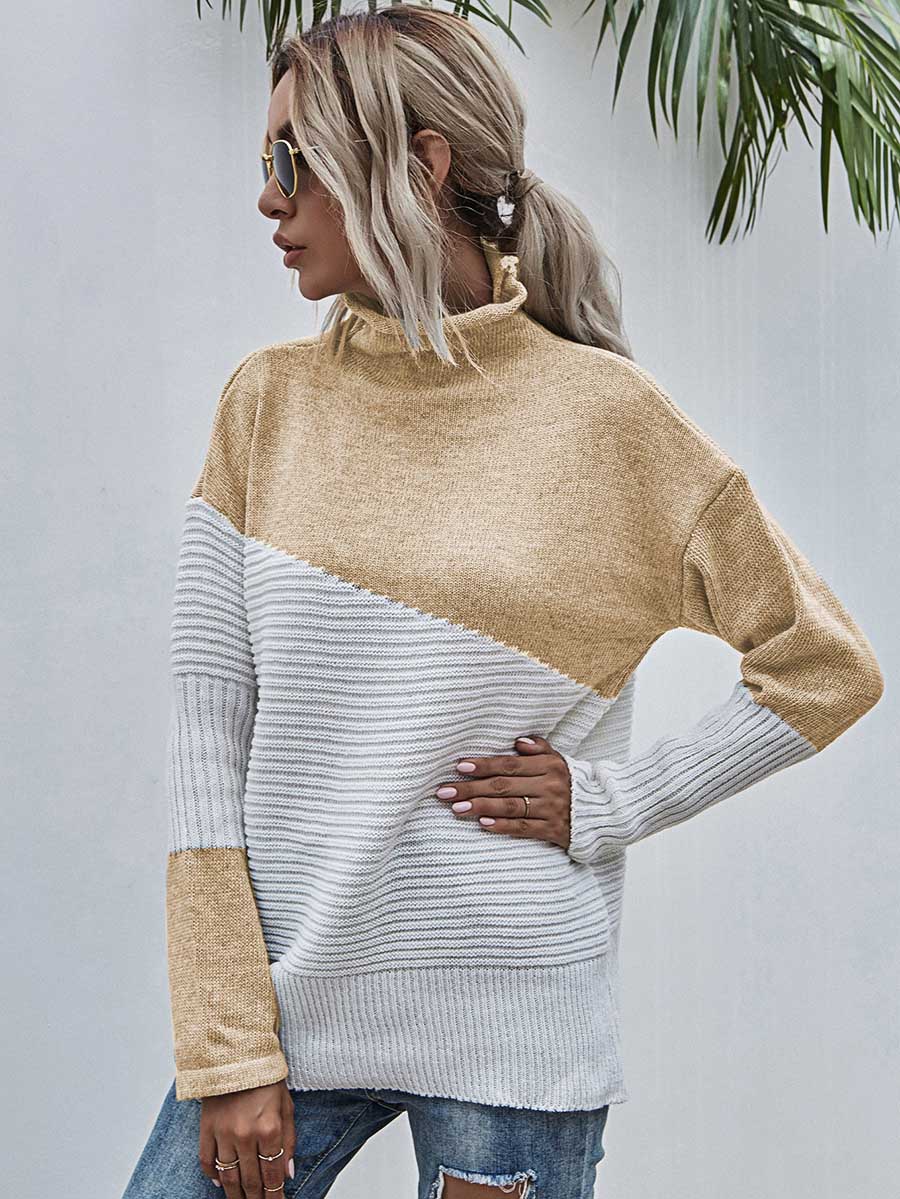 Stunncal Color Clash Pullover Sweater