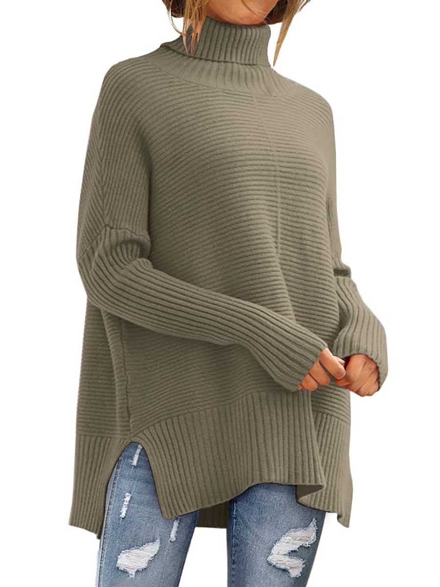 Stunncal High Neck Batwing Knit Sweater