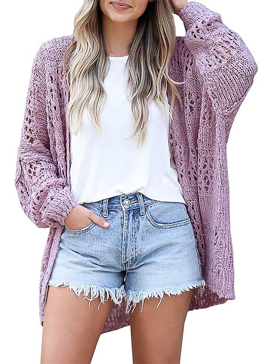 Stunncal Loose Sweater Cutout Knit