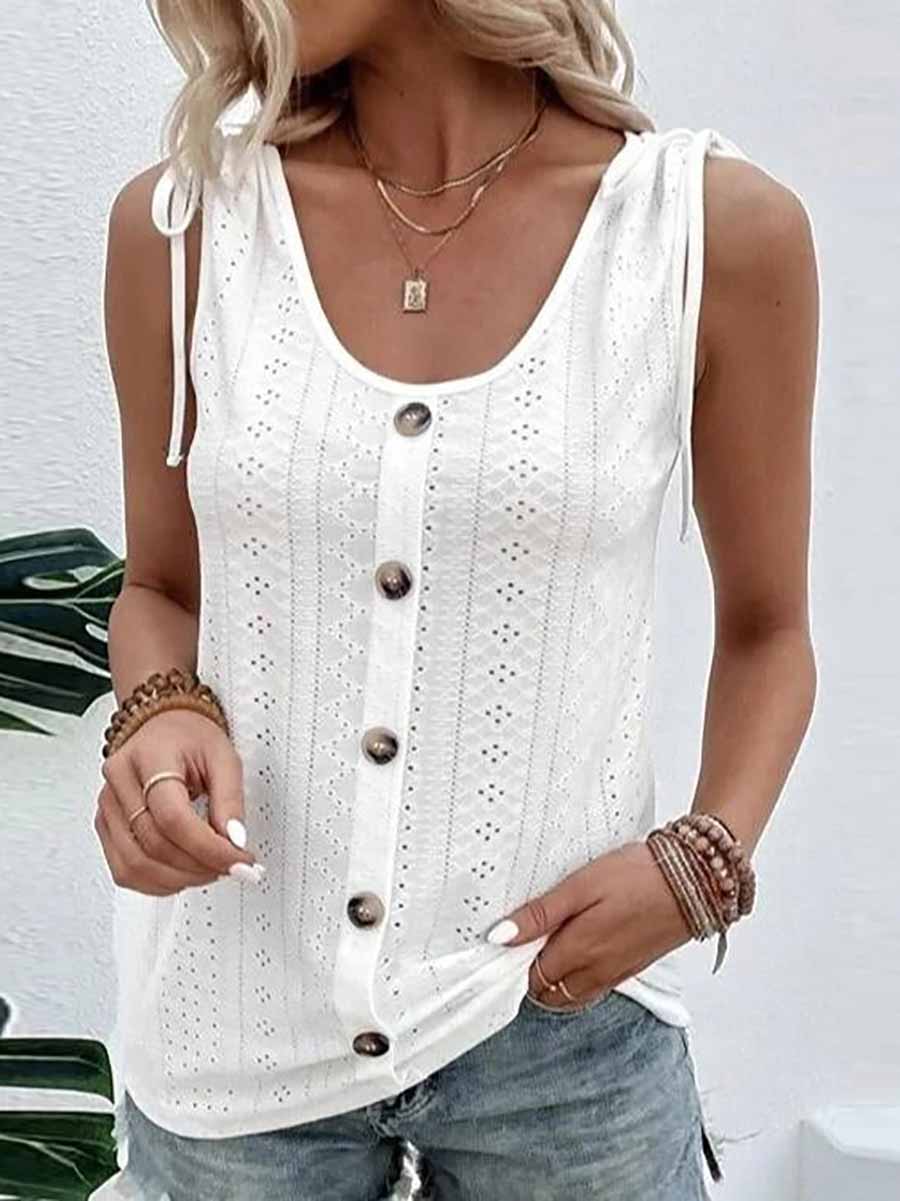 Stunncal Solid Scoop Neck Tank