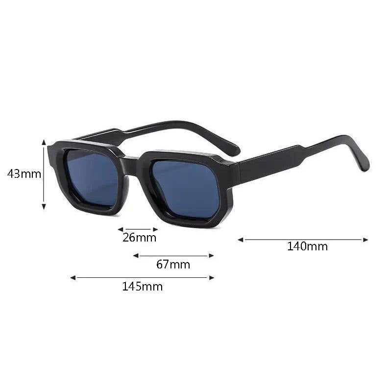 🕶️🔆 6 - Pack Vintage Rectangle Frame Sunglasses for Men & Women with UV400 Protection