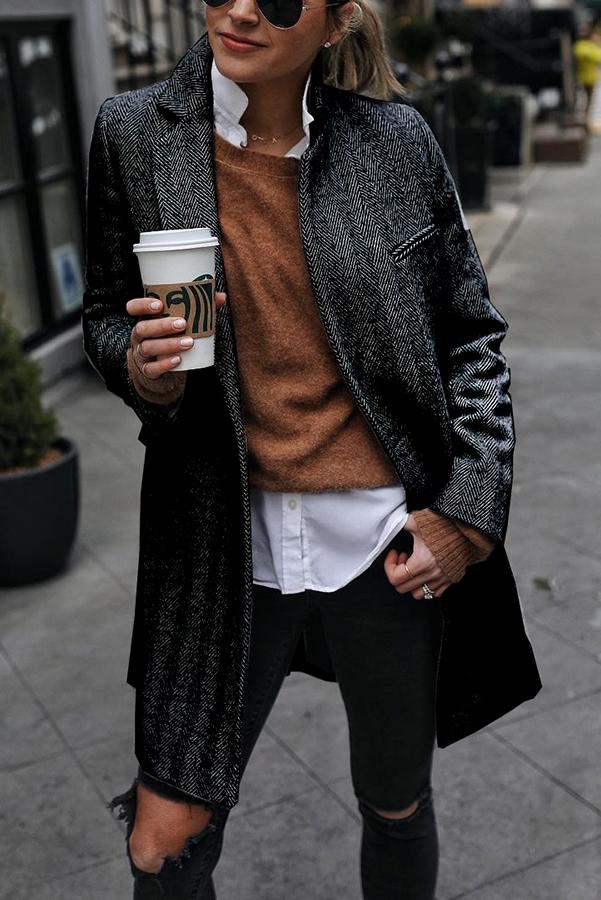 Stunncal Outlook Button Down Textured Coat