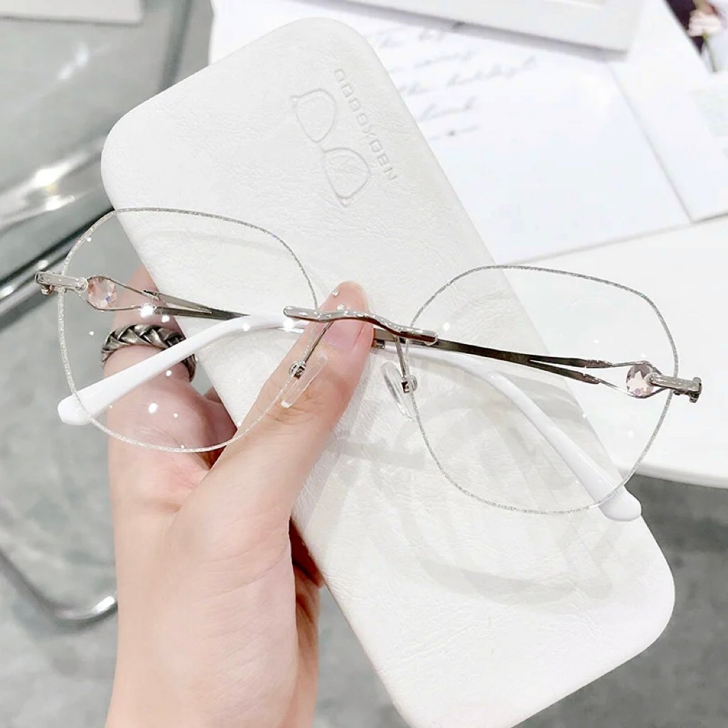 🌟WOMEN'S DIAMOND RIMLESS ANTI-BLUE LIGHT PRESBYOPIA GLASSES