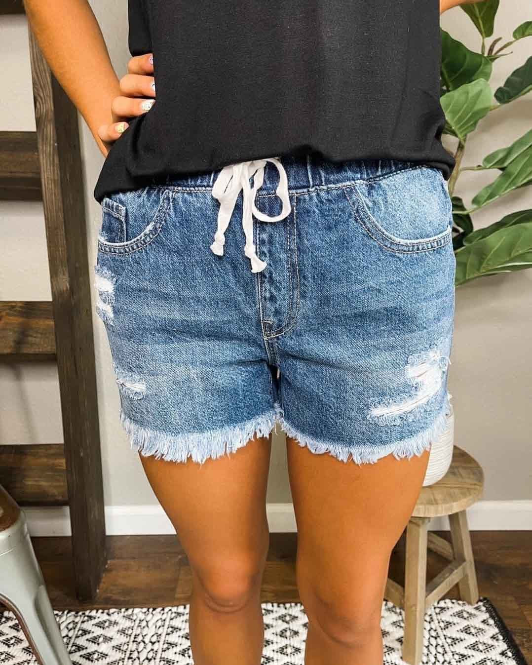 Stunncal Distressed Jogger Shorts