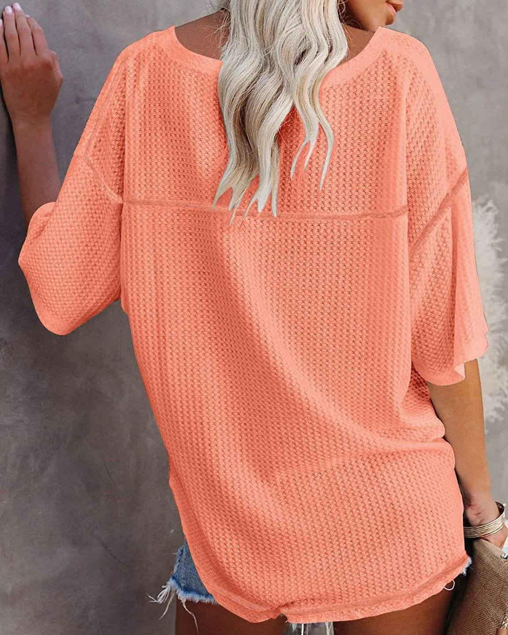 Melarey V-Neck Dolman Sleeve Top - Melarey Boutique